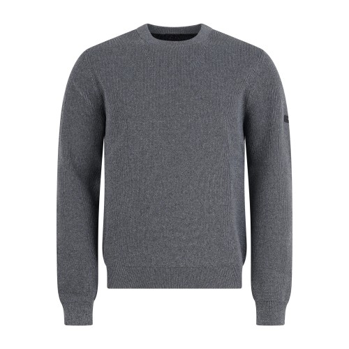 Unity - Maglione grigio girocollo in tessuto tecnico per uomo | mauna air aw