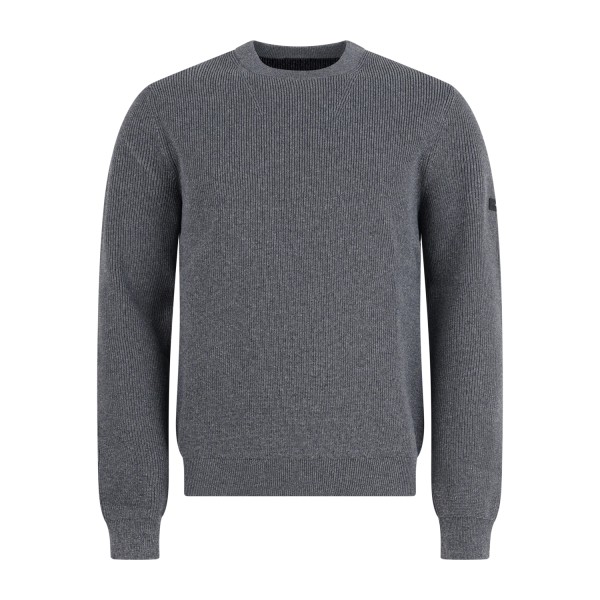 Unity - Maglione grigio girocollo in tessuto tecnico per uomo | mauna air aw