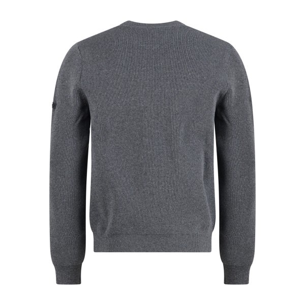 Unity - Maglione grigio girocollo in tessuto tecnico per uomo | mauna air aw