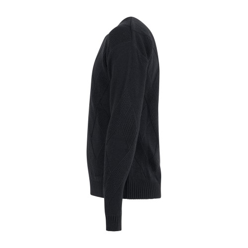 Daniele Alessandrini - Maglione girocollo nero con lavorazione per uomo | 2