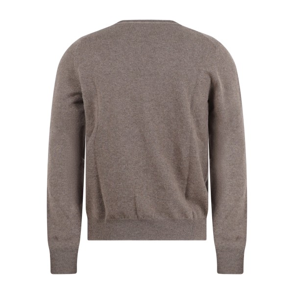 Gran Sasso - Maglione girocollo marrone in cashmere per uomo | paricollo m/l