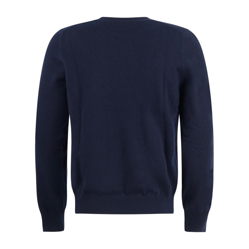 Gran Sasso - Maglione girocollo blu in cashmere per uomo | paricollo m/l 55167