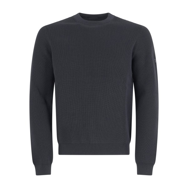 Unity - Maglione blu girocollo in tessuto tecnico per uomo | mauna air aw blu