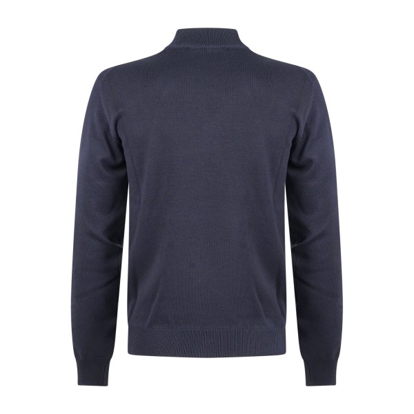 Hamaki-Ho - Lupetto blu con ricamo logo sul fondo per uomo | mi3158h by blu