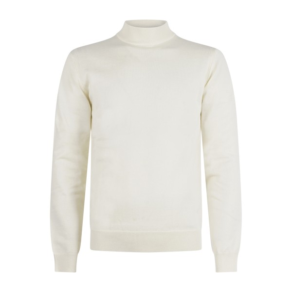 Hamaki-Ho - Lupetto bianco con ricamo logo sul fondo per uomo | mi3158h ow white