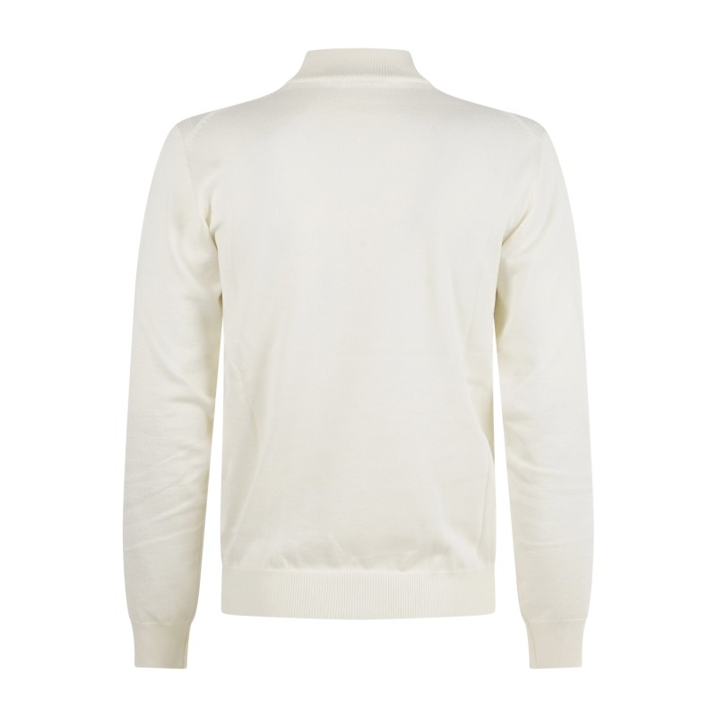 Hamaki-Ho - Lupetto bianco con ricamo logo sul fondo per uomo | mi3158h ow white