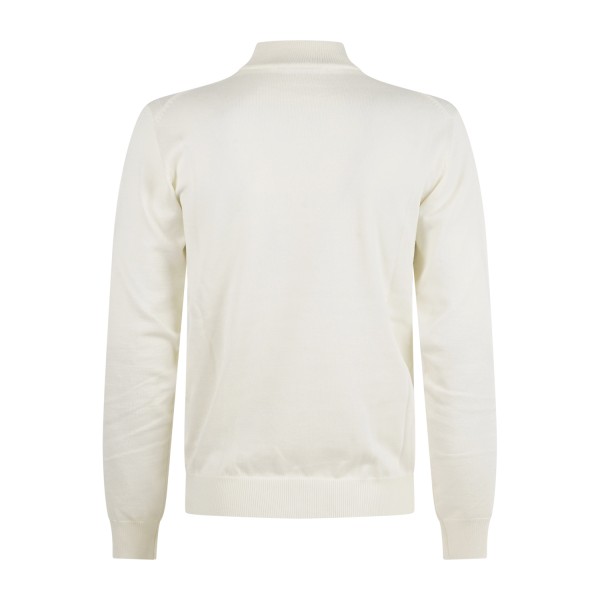 Hamaki-Ho - Lupetto bianco con ricamo logo sul fondo per uomo | mi3158h ow white