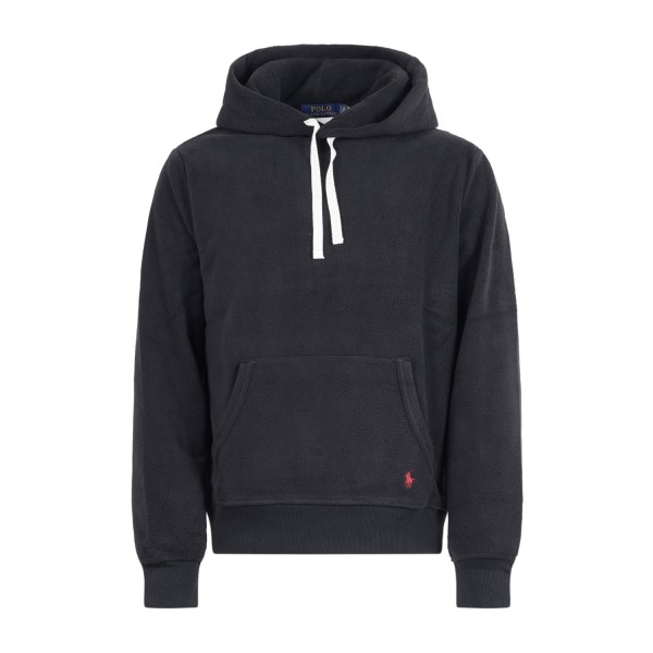 Polo Ralph Lauren - Felpa nera in pile con cappuccio per uomo | 714915967001