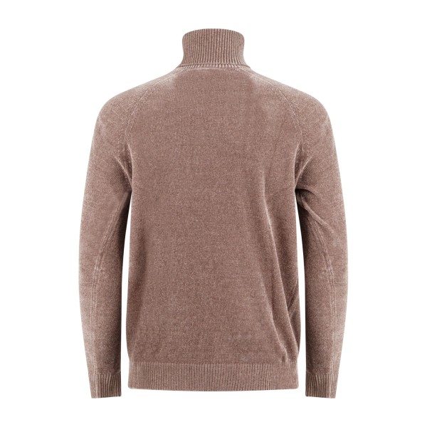 Unity - Dolcevita marrone in ciniglia con filati tecnici per uomo | kn-popov