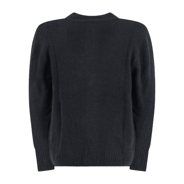 Officina36 - Cardigan nero in lana oversize per uomo | ar45 nero