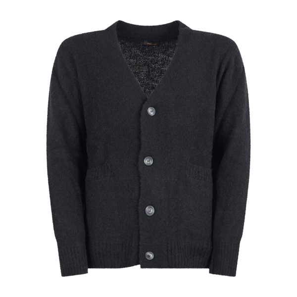 Officina36 - Cardigan nero in lana oversize per uomo | ar45 nero
