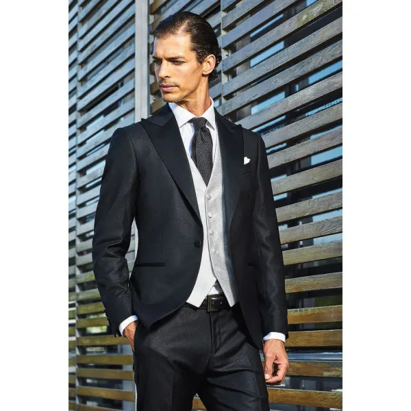 Sartoria Latorre Cerimonia - Abito smoking nero per uomo | 