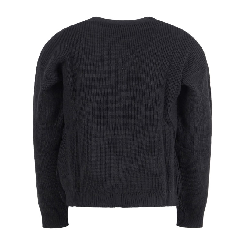 Officina36 - Cardigan nero in lana oversize per uomo | ar40 nero