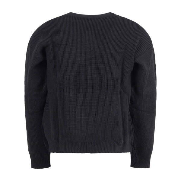 Officina36 - Cardigan nero in lana oversize per uomo | ar40 nero