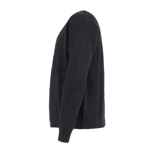 Officina36 - Cardigan nero in lana oversize per uomo | ar40 nero 2