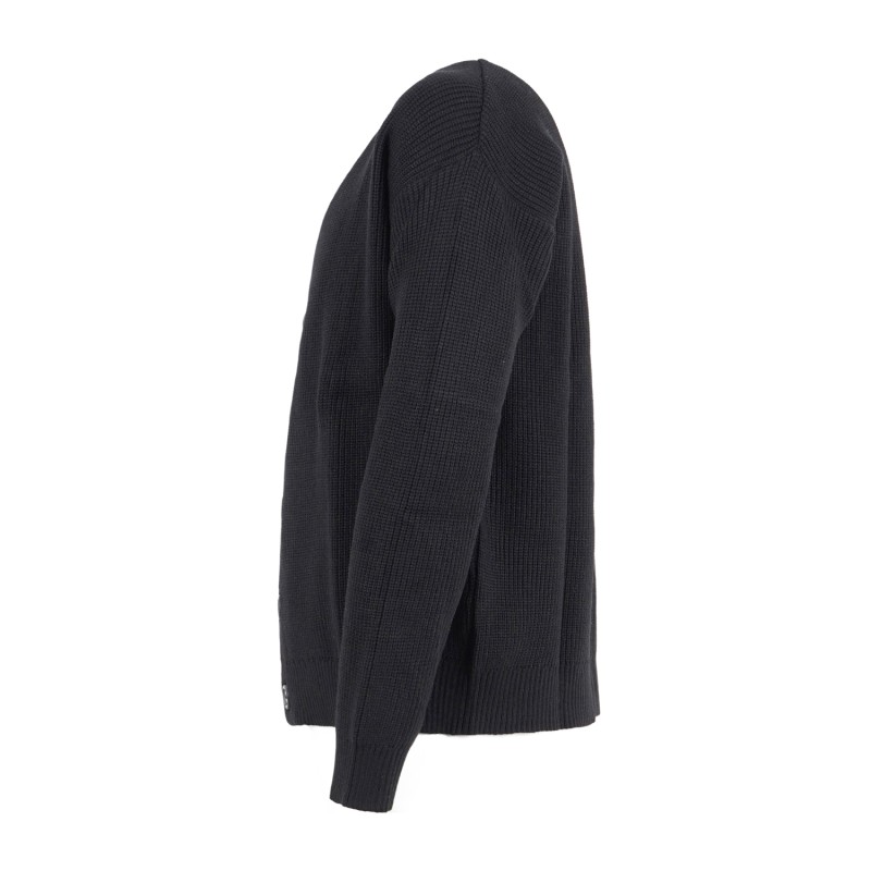 Officina36 - Cardigan nero in lana oversize per uomo | ar40 nero