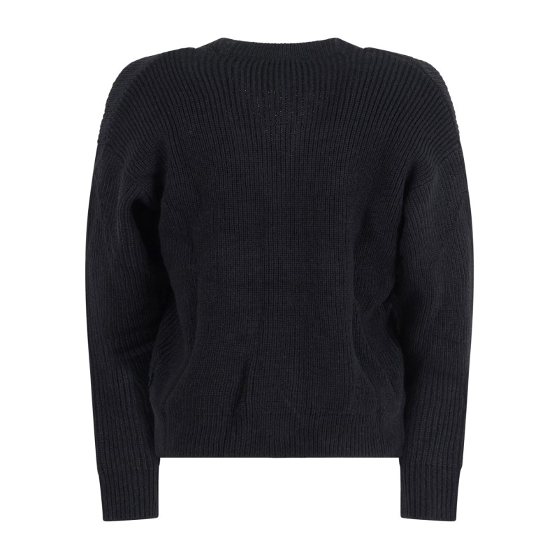 Hamaki-Ho - Cardigan nero con lavorazione a maglia per uomo | mi3182h ne black