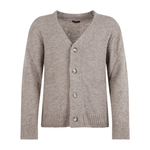 Officina36 - Cardigan marrone in lana oversize per uomo | ar45 fango