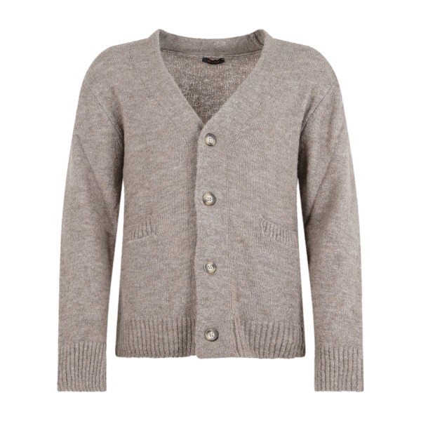 Officina36 - Cardigan marrone in lana oversize per uomo | ar45 fango