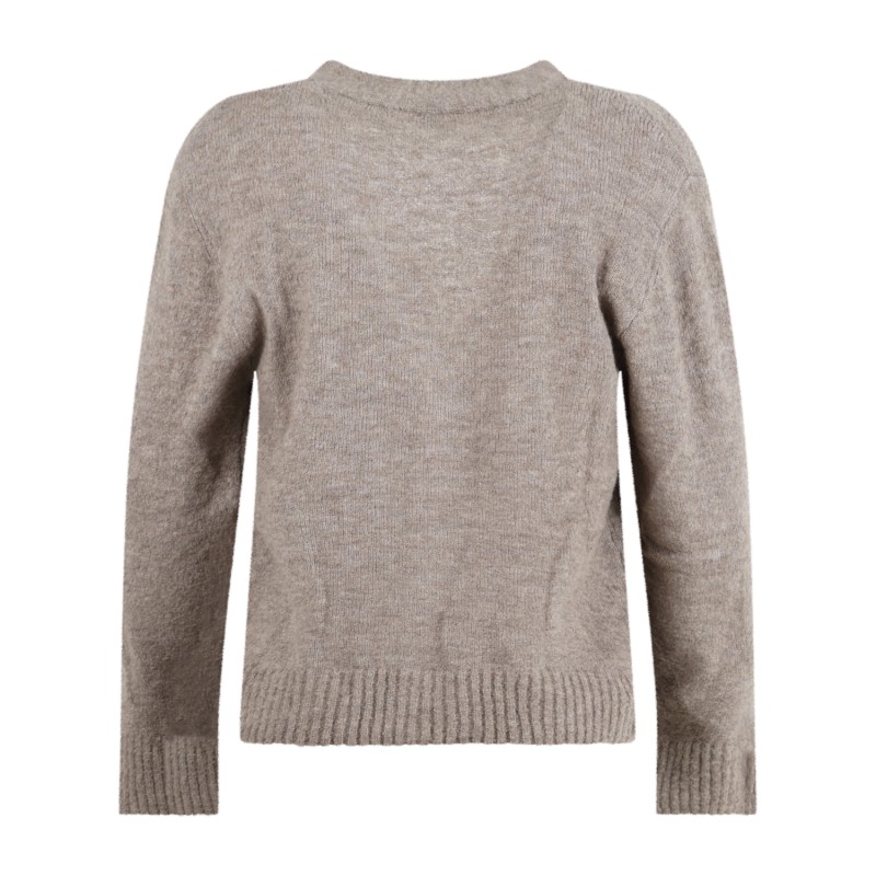 Officina36 - Cardigan marrone in lana oversize per uomo | ar45 fango