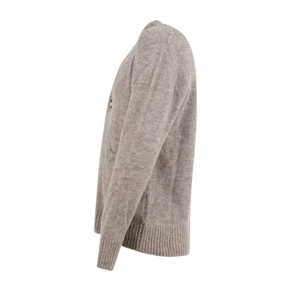 Officina36 - Cardigan marrone in lana oversize per uomo | ar45 fango