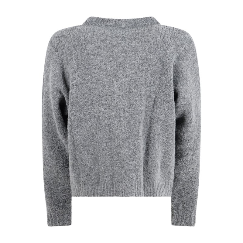 Marsem - Cardigan grigio in boucle in vestibilità over per uomo | mrsm177