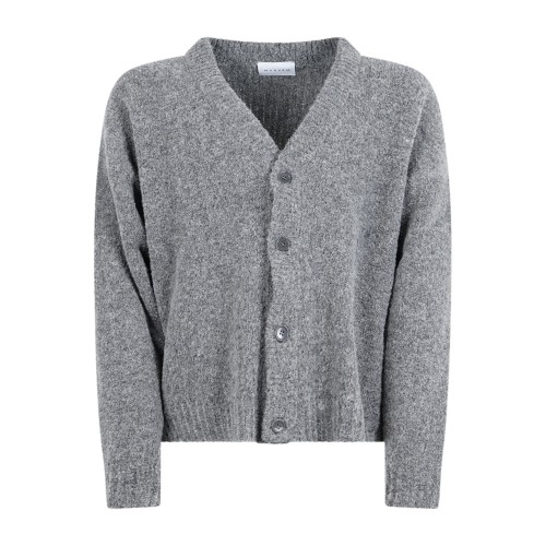 Marsem - Cardigan grigio in boucle in vestibilità over per uomo | mrsm177