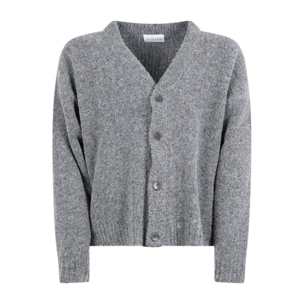 Marsem - Cardigan grigio in boucle in vestibilità over per uomo | mrsm177