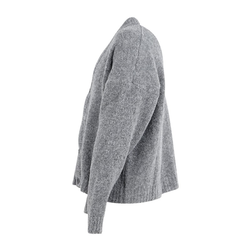 Marsem - Cardigan grigio in boucle in vestibilità over per uomo | mrsm177