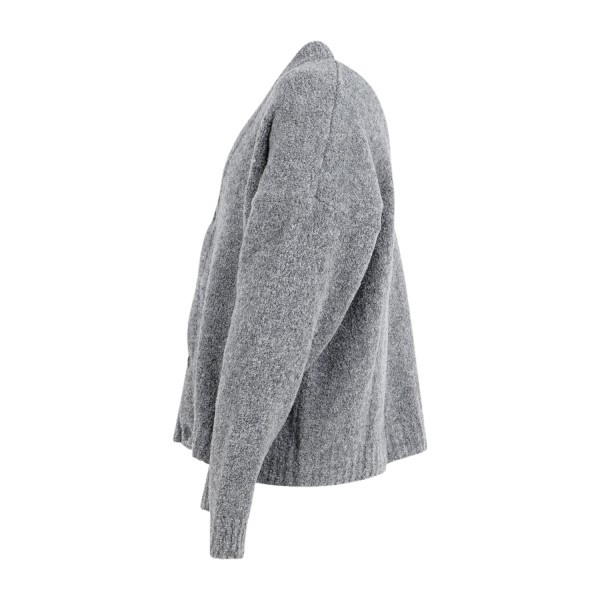 Marsem - Cardigan grigio in boucle in vestibilità over per uomo | mrsm177