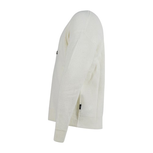 Hamaki-Ho - Cardigan bianco con lavorazione a maglia per uomo | mi3182h ow white 2