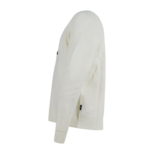 Hamaki-Ho - Cardigan bianco con lavorazione a maglia per uomo | mi3182h ow white