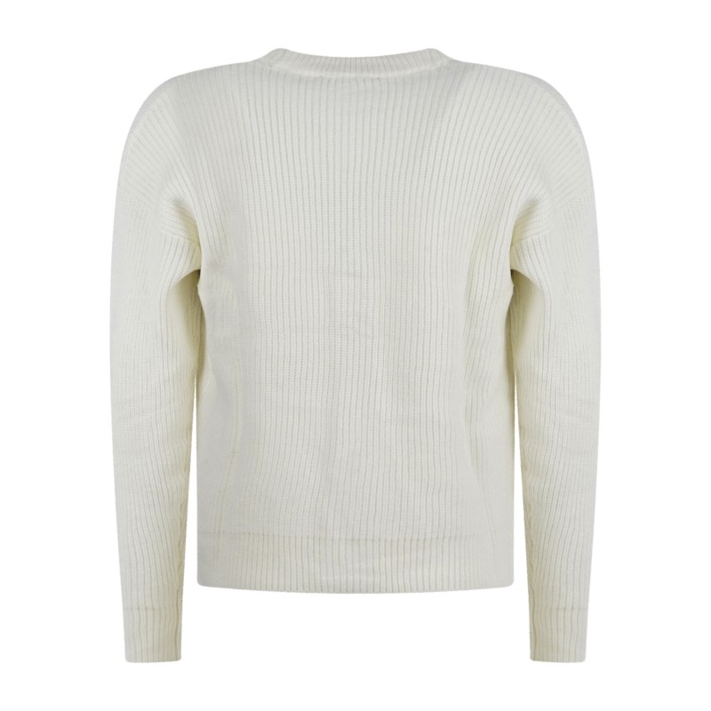 Hamaki-Ho - Cardigan bianco con lavorazione a maglia per uomo | mi3182h ow white