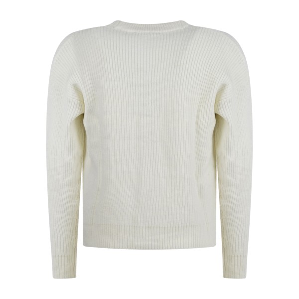 Hamaki-Ho - Cardigan bianco con lavorazione a maglia per uomo | mi3182h ow white