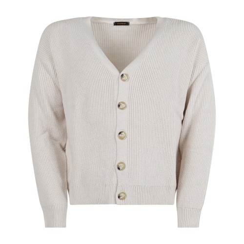 Officina36 - Cardigan beige in lana oversize per uomo | ar40 burro