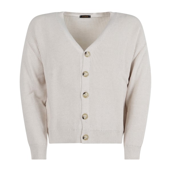 Officina36 - Cardigan beige in lana oversize per uomo | ar40 burro