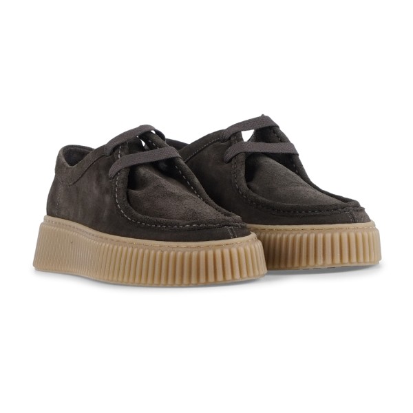 Enry Hobb's - Stringata derby marrone in suede per uomo | 23061-c-vs1 cortina