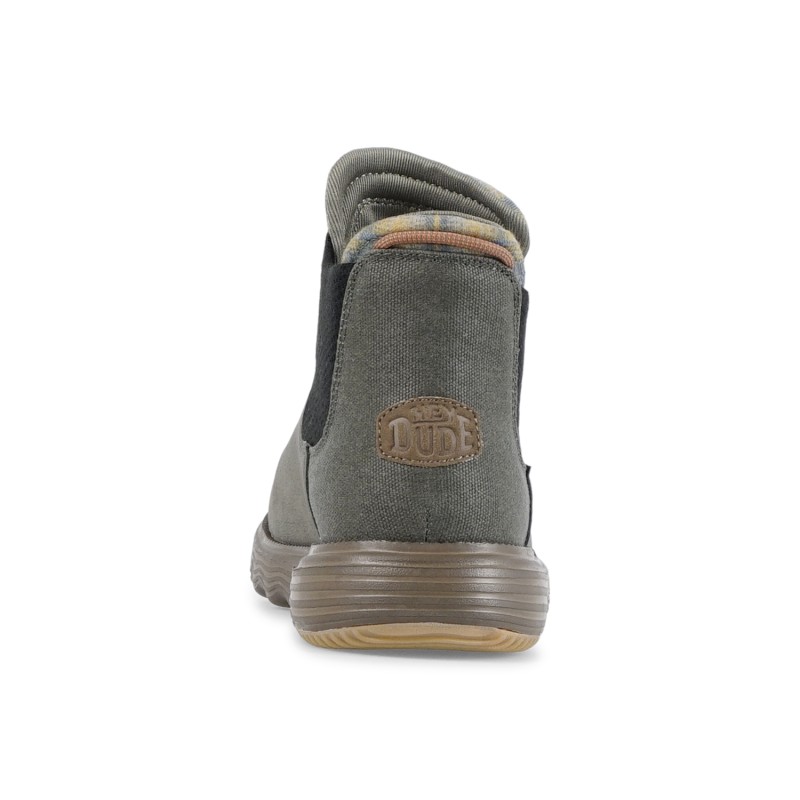 Hey Dude - Stivaletto verde in ecopelle effetto scamosciato per uomo | 42065