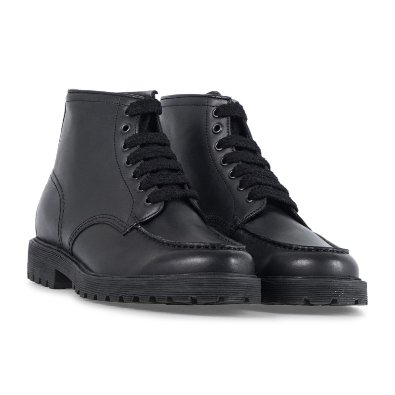 Enry Hobb's - Stivaletto nero in pelle con lacci con para extralight per uomo |