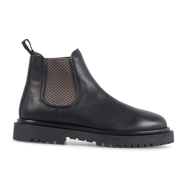 Enry Hobb's - Stivaletto nero in pelle con elastico con para extralight per