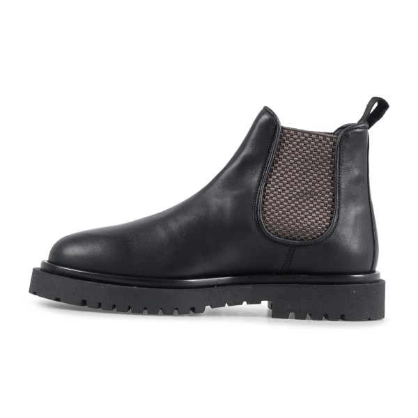 Enry Hobb's - Stivaletto nero in pelle con elastico con para extralight per