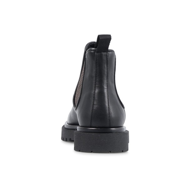 Enry Hobb's - Stivaletto nero in pelle con elastico con para extralight per