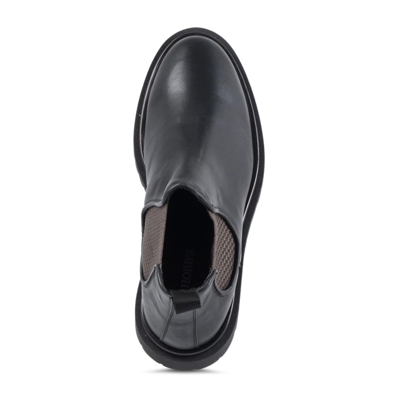 Enry Hobb's - Stivaletto nero in pelle con elastico con para extralight per