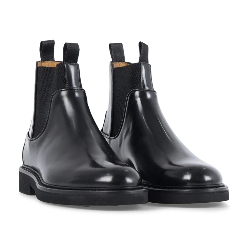 Rossi - Stivaletto nero in pelle con elastico con para extralight per uomo |