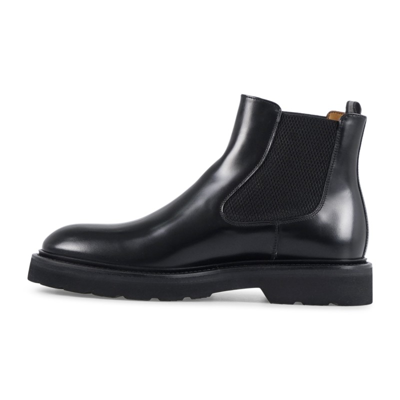 Rossi - Stivaletto nero in pelle con elastico con para alta extralight per uomo