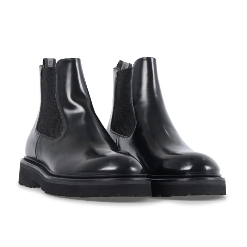 Rossi - Stivaletto nero in pelle con elastico con para alta extralight per uomo