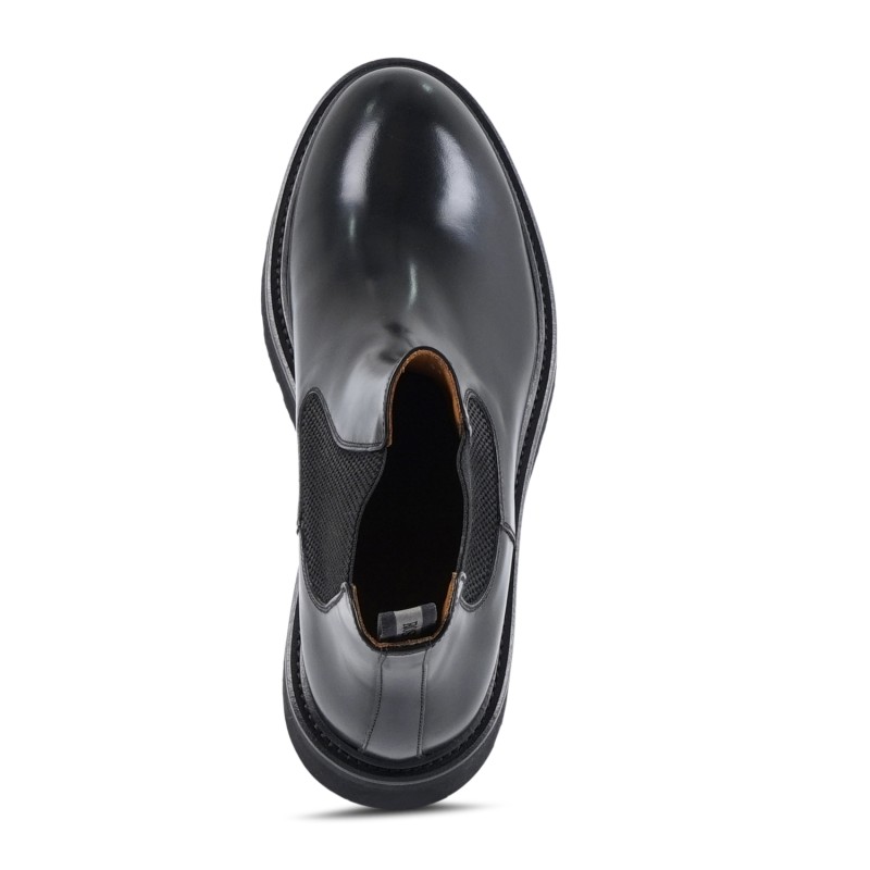 Rossi - Stivaletto nero in pelle con elastico con para alta extralight per uomo