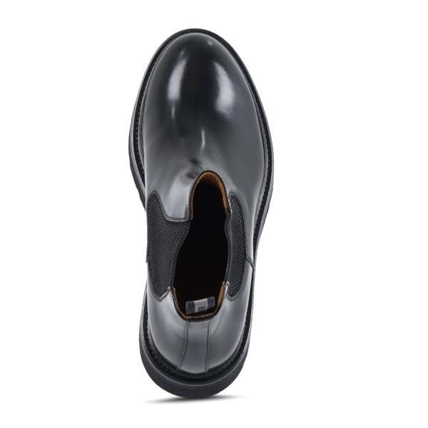 Rossi - Stivaletto nero in pelle con elastico con para alta extralight per uomo