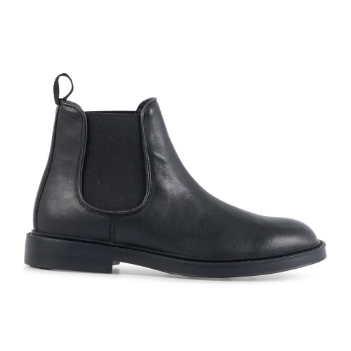 Enry Hobb's - Stivaletto nero in pelle con elastico per uomo | 23048-p-vs9