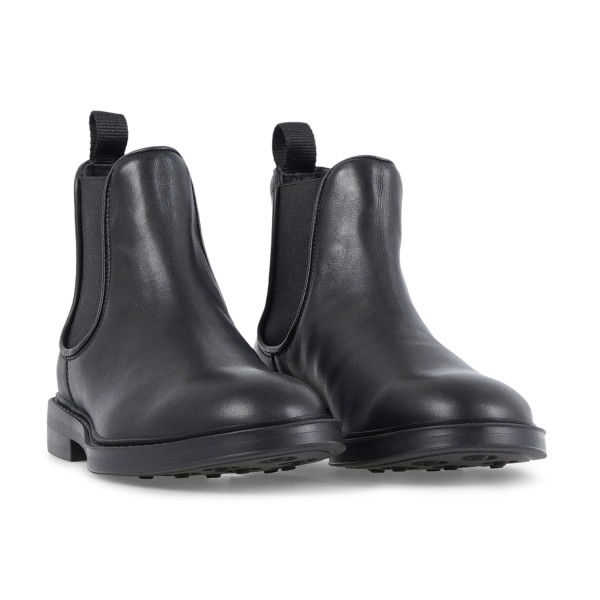 Enry Hobb's - Stivaletto nero in pelle con elastico per uomo | 23048-p-vs9
